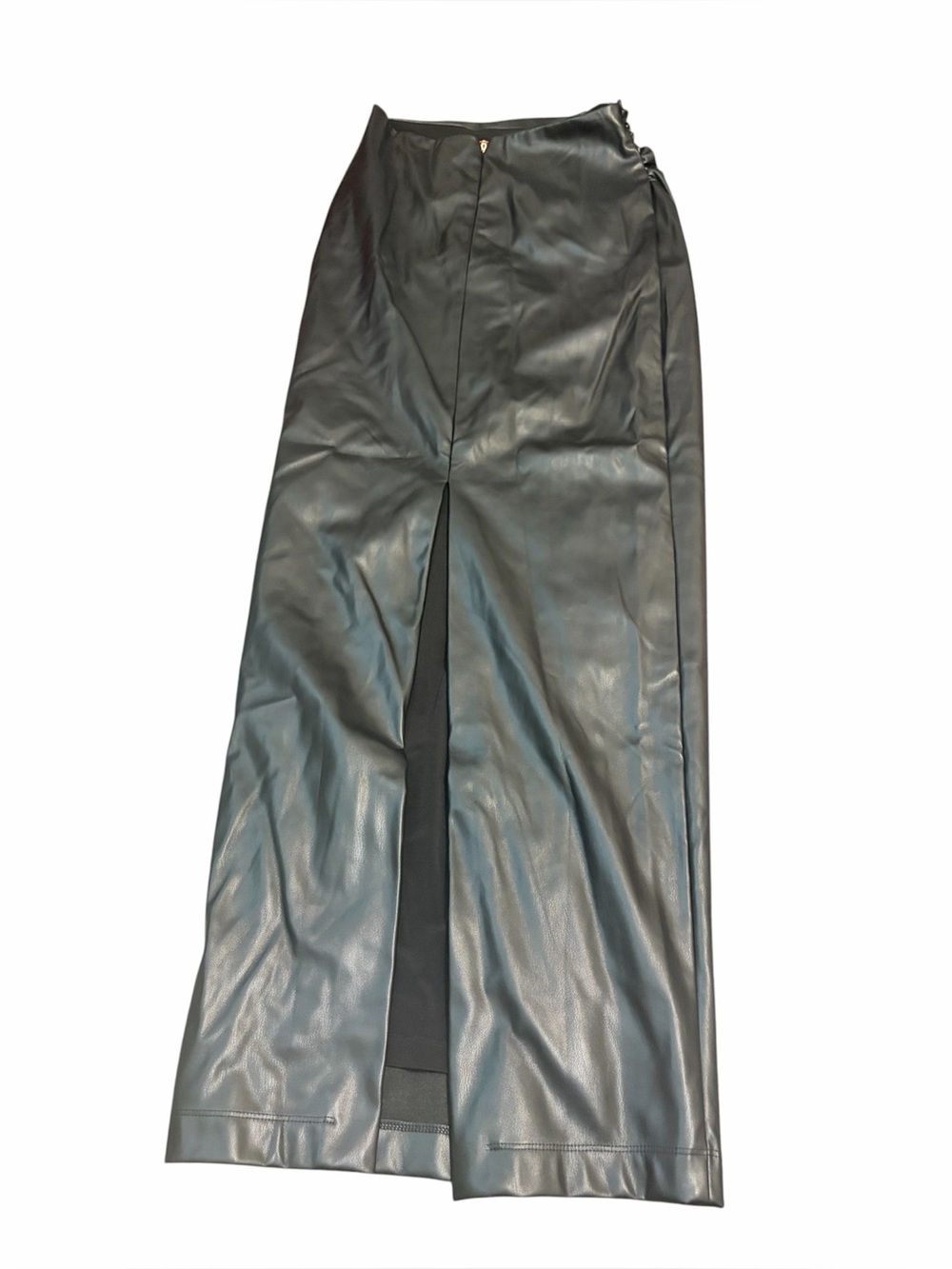 Nookie Rebel Black Faux Leather Maxi Skirt High Waist Size M NWOT - Picture 5 of 7